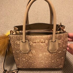 Michael Kors golden snake purse and wallet set